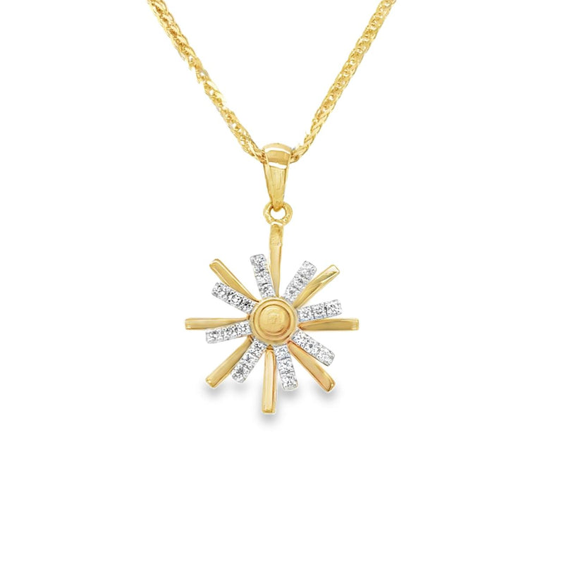 Diamond Spinner Pendant in 18K Yellow