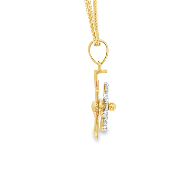 Diamond Spinner Pendant in 18K Yellow