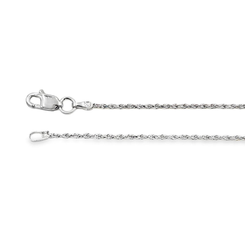 18" Rope Chain in 14kt White Gold