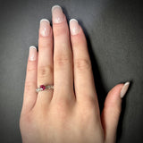 Ruby and Diamond Leaf Ring