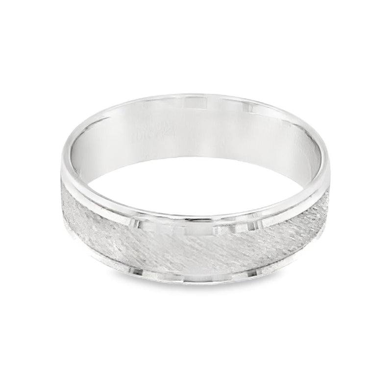 Gent's 10K White Gold Wedding Band