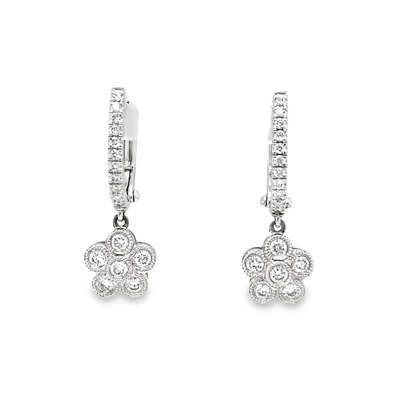 Diamond Flower Earrings