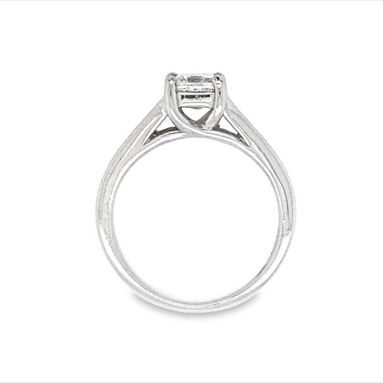 Platinum Princess-Cut Diamond Engagement Ring