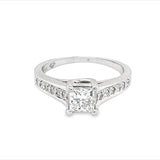 Platinum Princess-Cut Diamond Engagement Ring