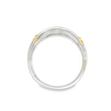 Two-Tone Princess Cut Diamond Band