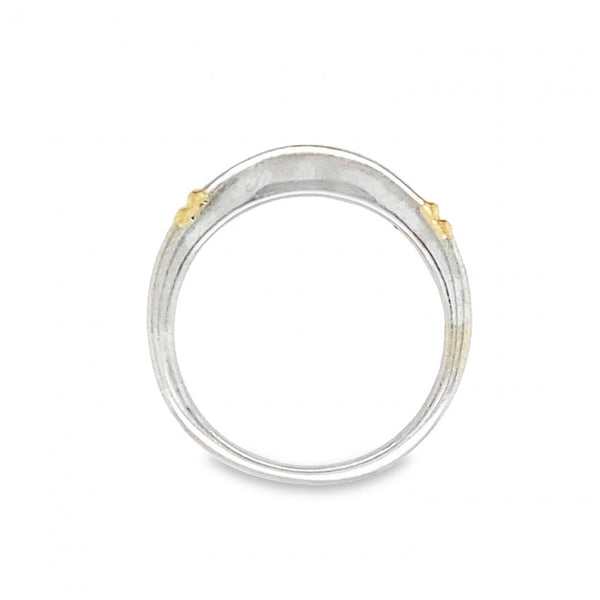 Two-Tone Princess Cut Diamond Band