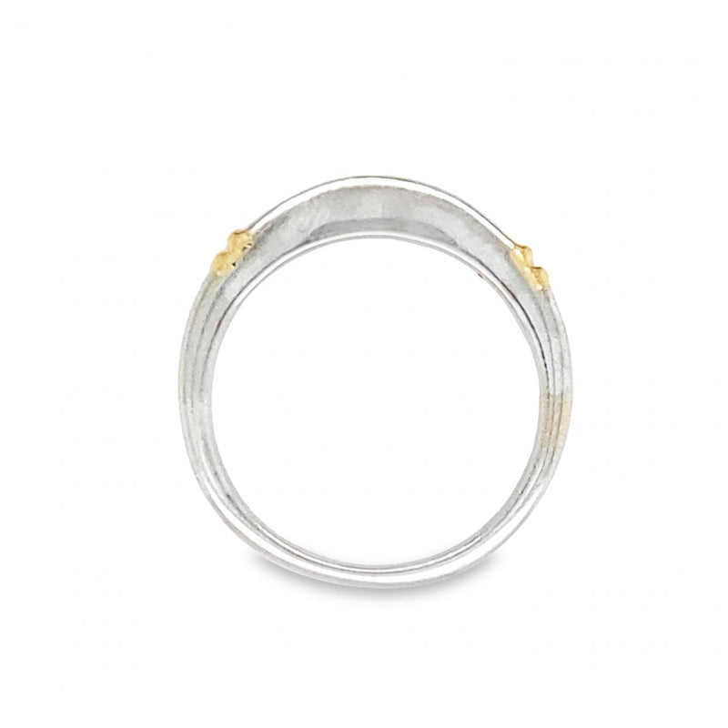 Two-Tone Princess Cut Diamond Band