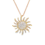 Sun Pendant in 18K Yellow Gold