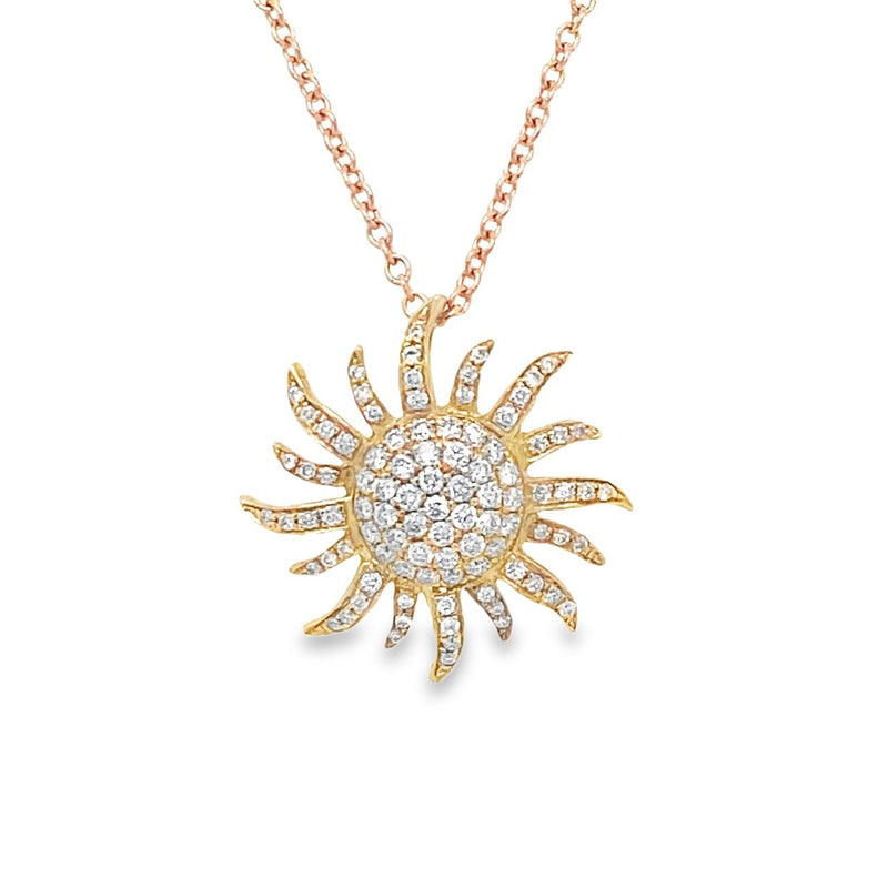 Sun Pendant in 18K Yellow Gold