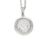 18K White Gold Loose Diamonds Pendant
