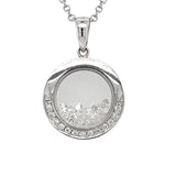 18K White Gold Loose Diamonds Pendant