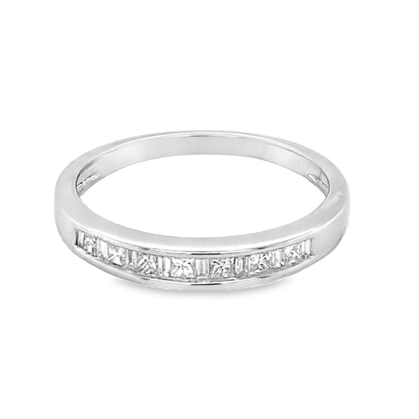 Baguette and Princess Cut Diamond Band
