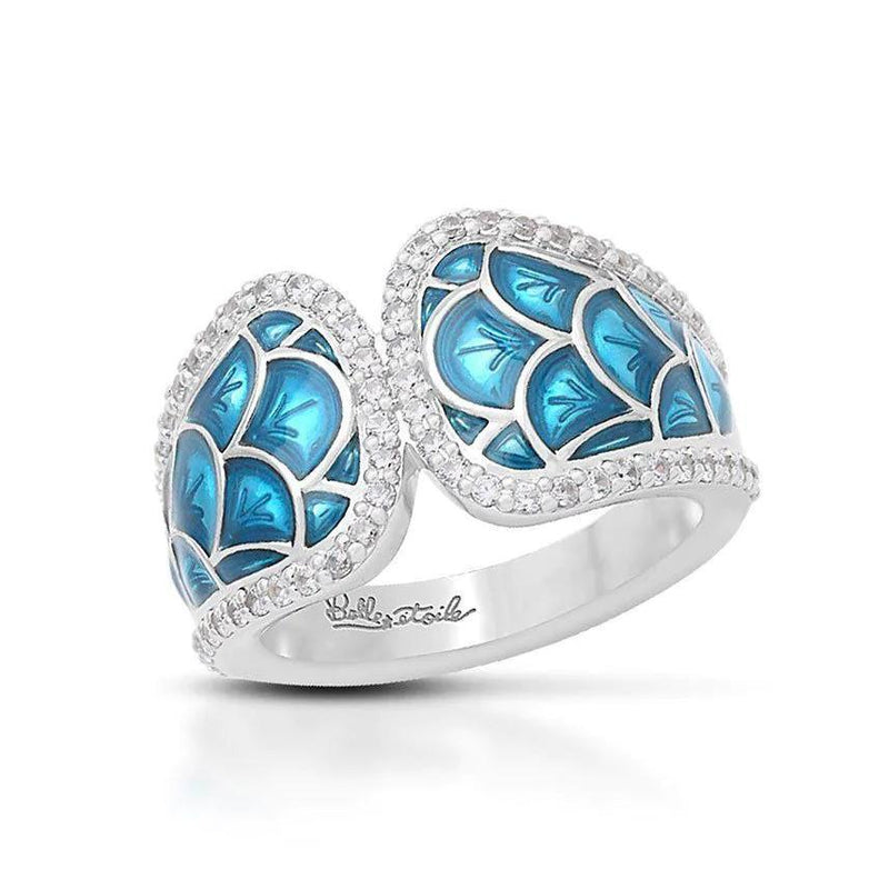 Blue Mermaid Enamel Ring