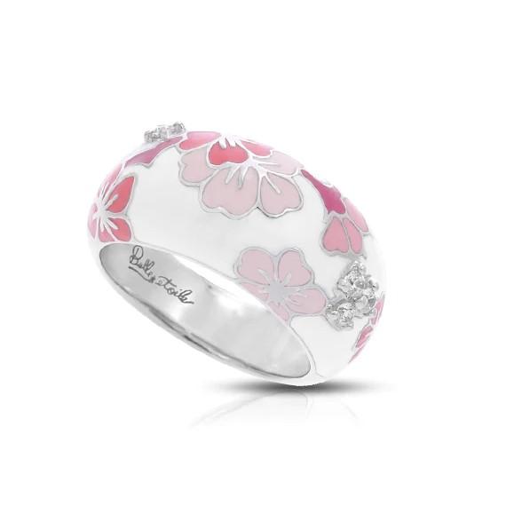 Silver Cherry Blossom Ring