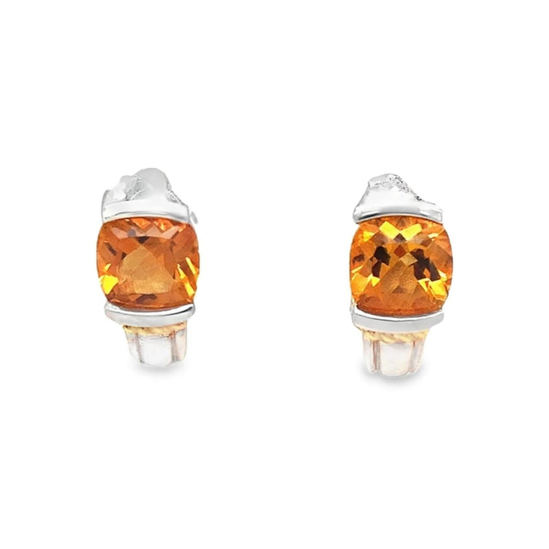 Citrine J-Hoop Earrings