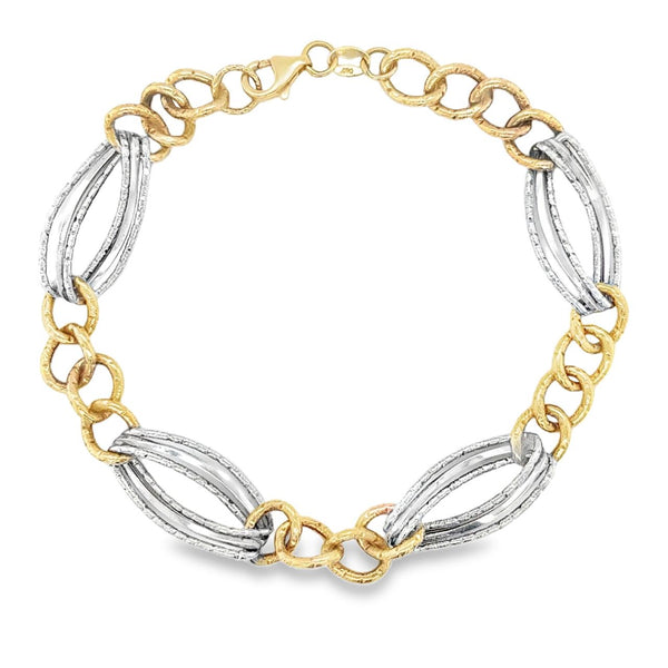Ladies' Two-Tone Figaro Bracelet