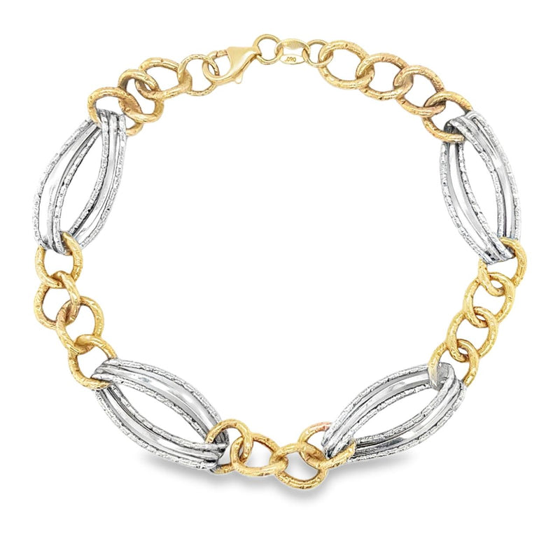 Ladies' Two-Tone Figaro Bracelet