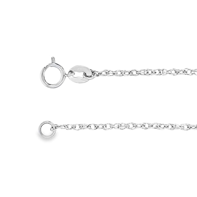 24" Open Rope Chain in 14kt White Gold