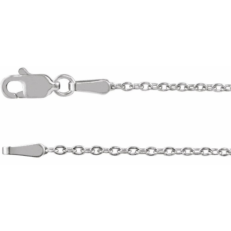18" Cable Chain in 14kt White Gold