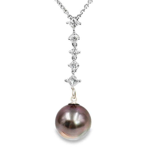 Tahitian Pearl and Diamond Pendant