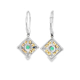 Emerald Two-Tone Filigree Earrings