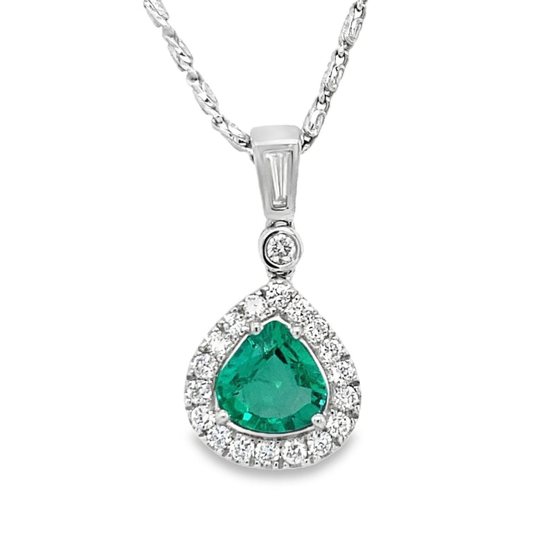 Pear-Shaped Emerald Pendant