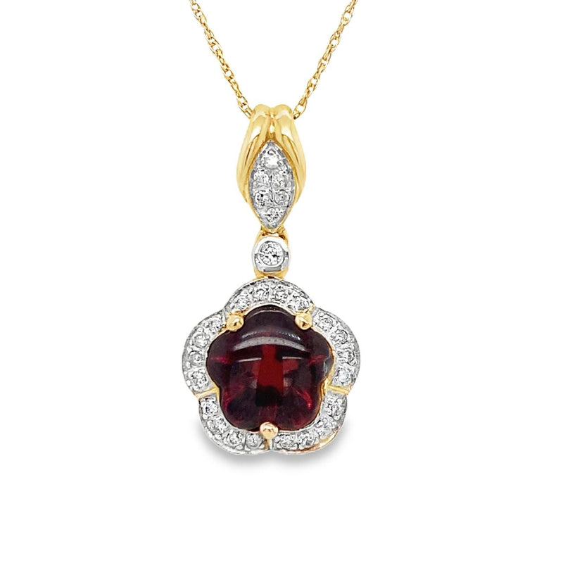 Flower Garnet Pendant