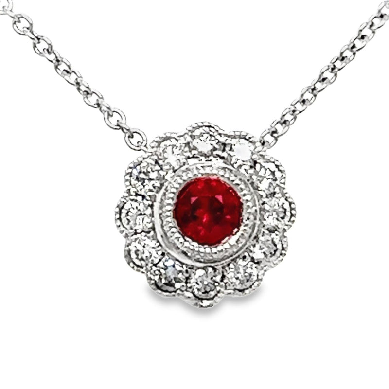 Bezel Ruby Pendant