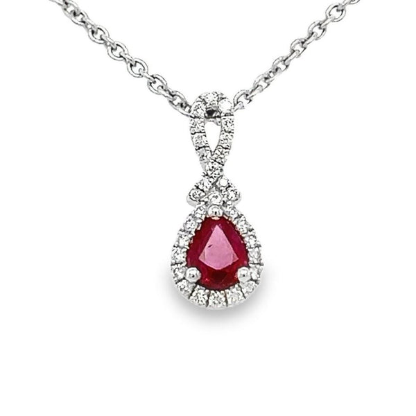 Pear Ruby Pendant