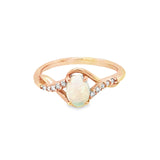 Twist Band Opal Ring