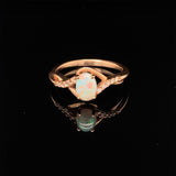 Twist Band Opal Ring