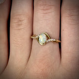 Twist Band Opal Ring