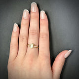 Twist Band Opal Ring