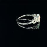 Opal Ring with Diamond Ribbons