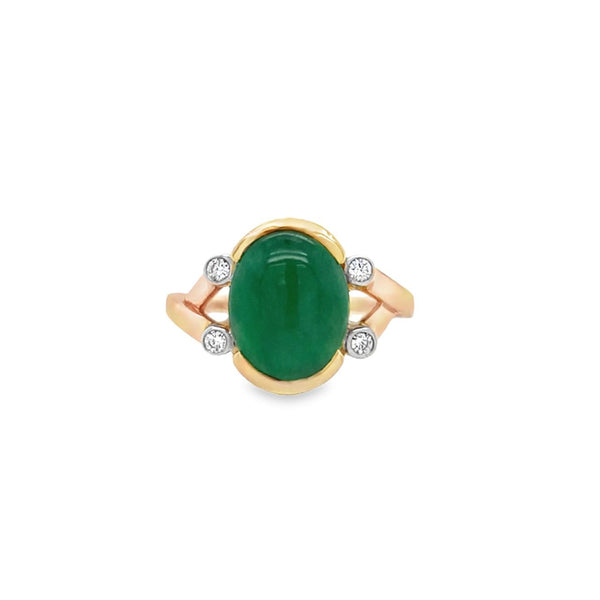 Jade and Diamond Ring