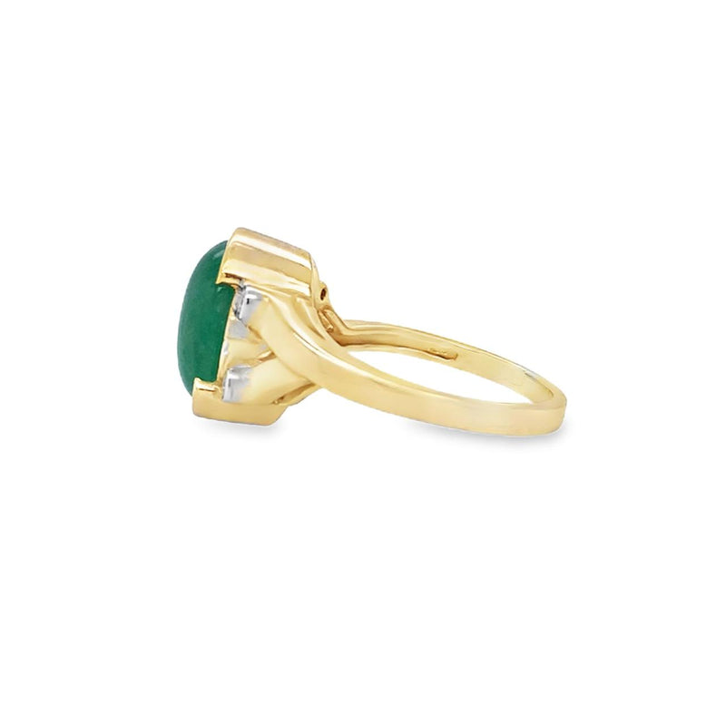 Jade and Diamond Ring