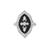 Onyx and Diamond Ring