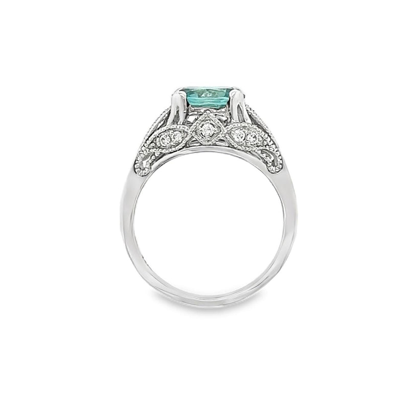 December Blue Zircon Ring
