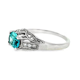 December Blue Zircon Ring
