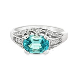 December Blue Zircon Ring