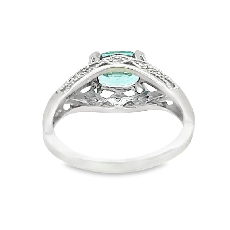 December Blue Zircon Ring