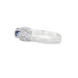 Sapphire and Diamond Floral Ring
