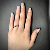 Ruby Ring with Halo and Split Shank