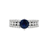 Sapphire Ring in 18kt White Gold