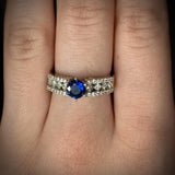 Sapphire Ring in 18kt White Gold