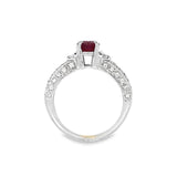 Ruby Ring in 18kt White Gold