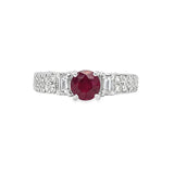 Ruby Ring in 18kt White Gold