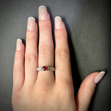 Ruby Ring in 18kt White Gold