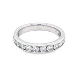 Channel-Set Diamond Wedding Band White Gold