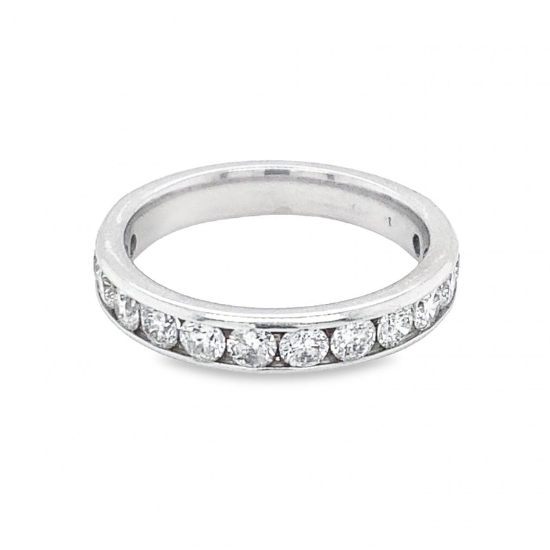 Channel-Set Diamond Wedding Band White Gold